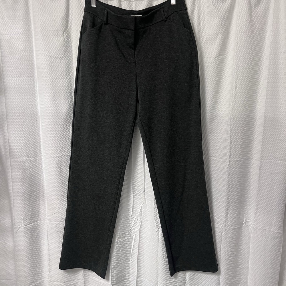 Dana Buchman Women's Slimming‎ Stretch Dress Pants Charcoal Gray Wide Leg Size 6